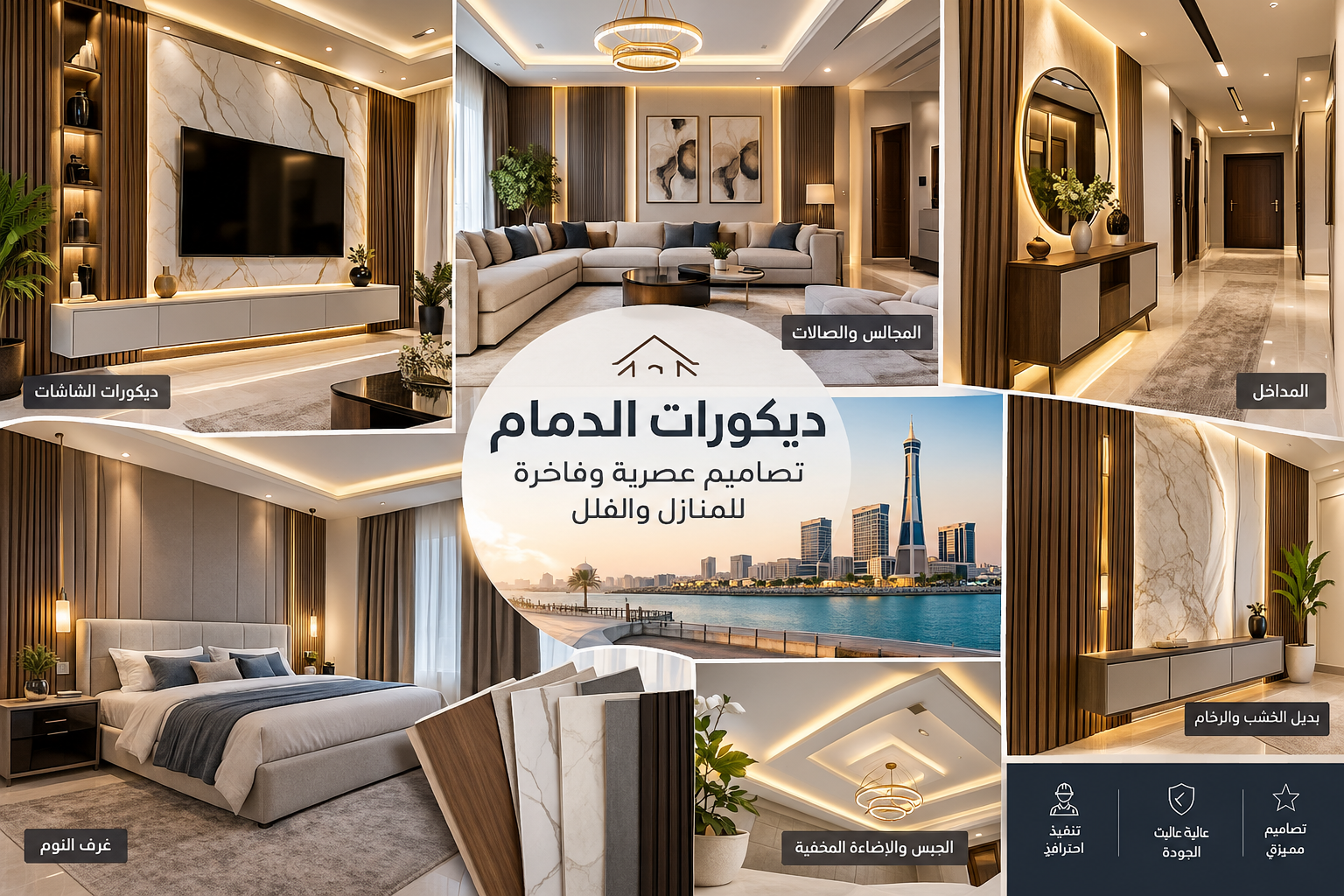 ديكورات الدمام بتصاميم عصرية وفاخرة للمنازل والفلل